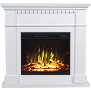 Electric fireplace surrounds VILMAO white