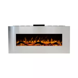 Wall-mounted electric fireplace ALIZ 110 white