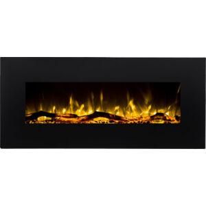 Built-in and wall-mounted electric fireplace ALIZ 127 NH black
