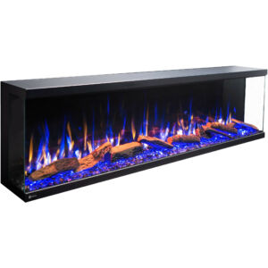 Built-in and wall-mounted electric fireplace UNIT 100 NH without heating