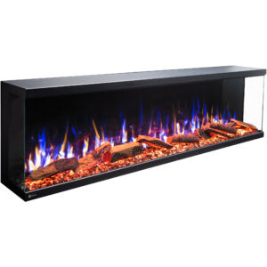 Built-in and wall-mounted electric fireplace UNIT 140 NH without heating