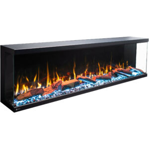 Built-in and wall-mounted electric fireplace UNIT 180 NH without heating