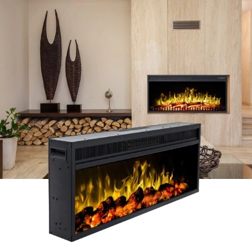 Built-in electric fireplaces