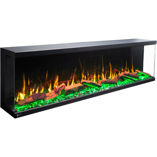 Built-in and wall-mounted electric fireplace UNIT 120 NH without heating