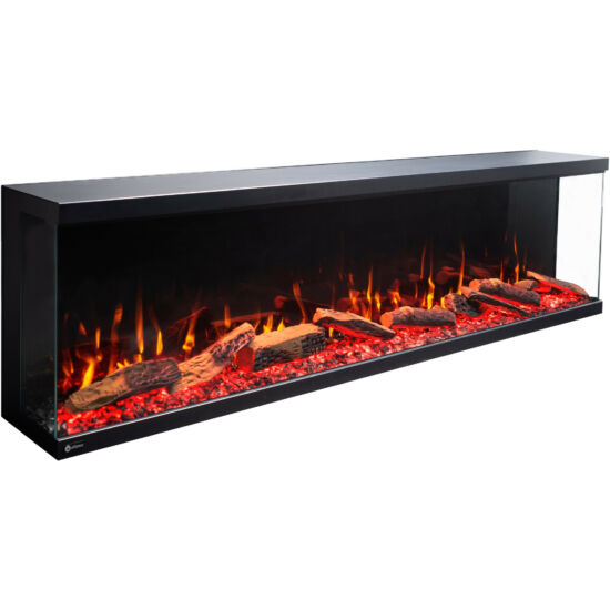 Built-in and wall-mounted electric fireplace UNIT 160 NH without heating
