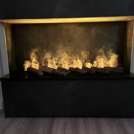 CLAIRE vízpárás 3D-s beépíthető elektromos kandalló 120 cm