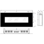 Kép 5/6 - ALÍZ 128 fehér falra szerelhető elektromos kandalló